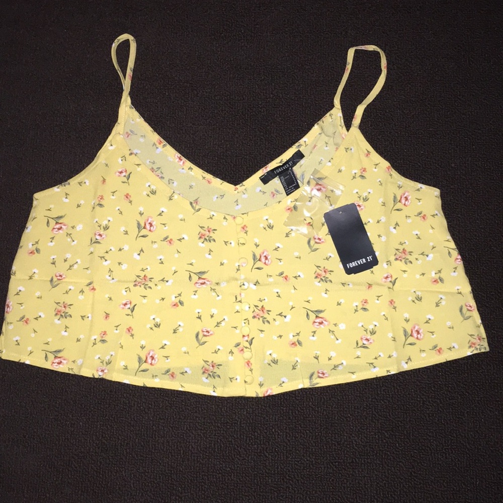 A floral flowy cami crop top.
